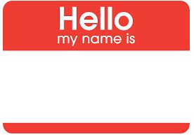 name tag